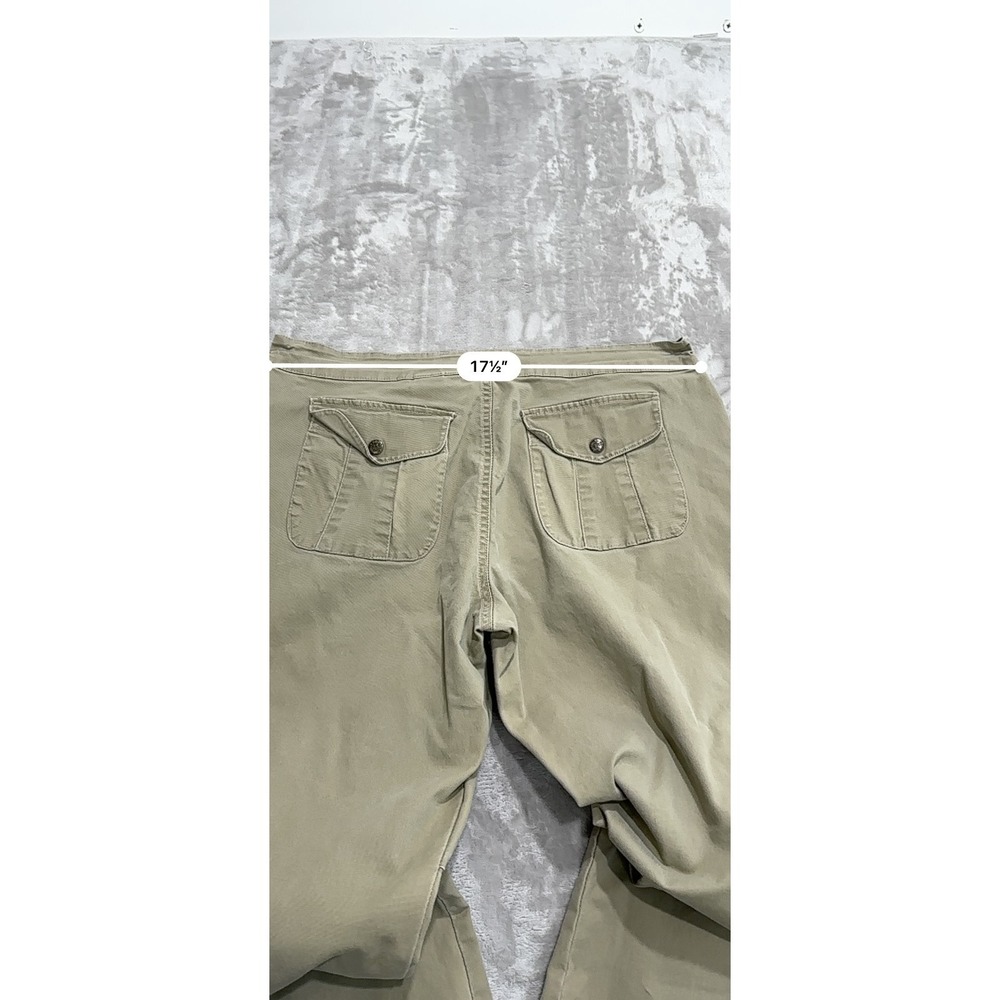 Vintage 90s Y2K Bongo Parachute Pants Women's Jr Size 13 Khaki Cargo Tie Off EUC - Picture 7 of 8